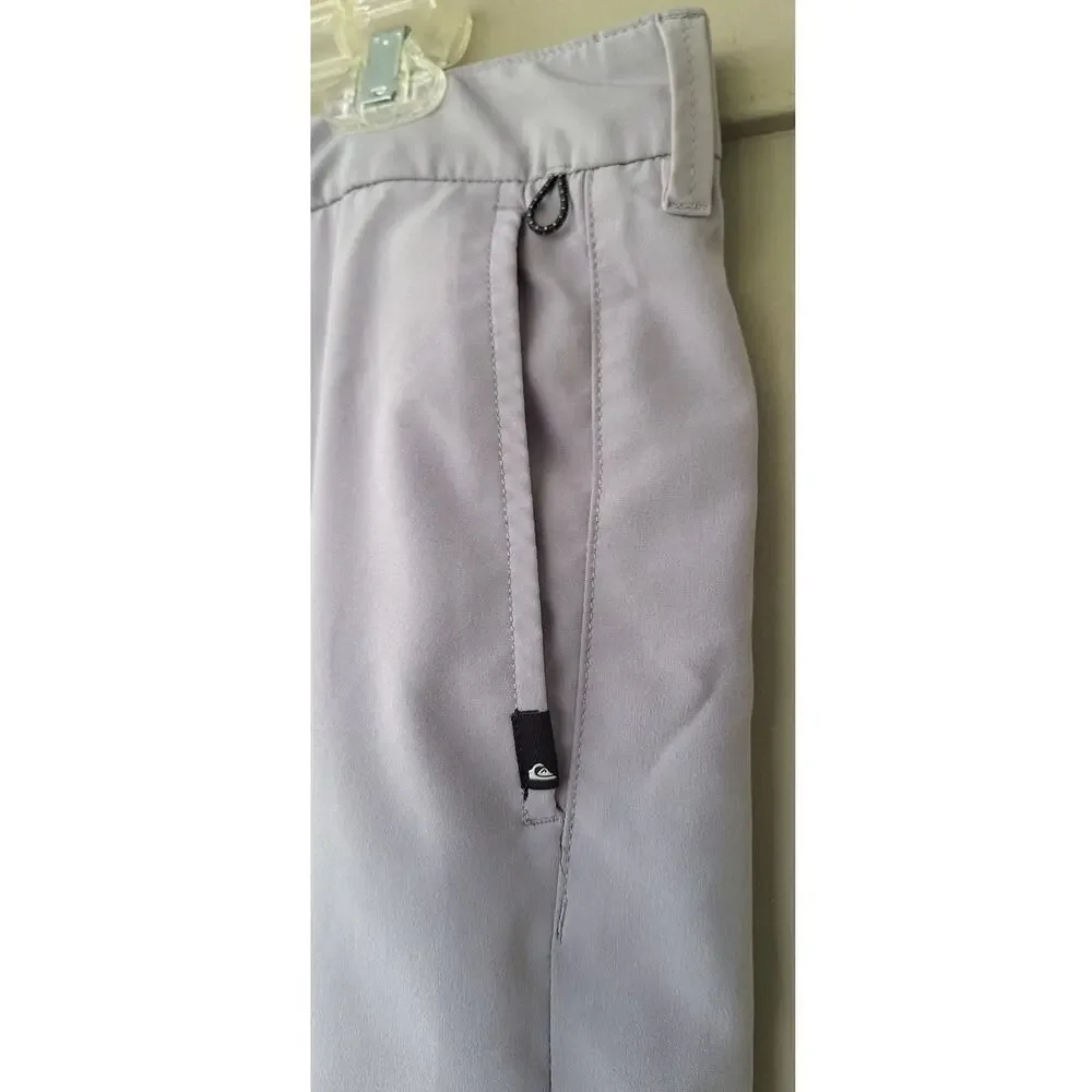 Quiksilver Men's Swim Amphibian Board Shorts Trunks 4 way Stretch Gray Size 34